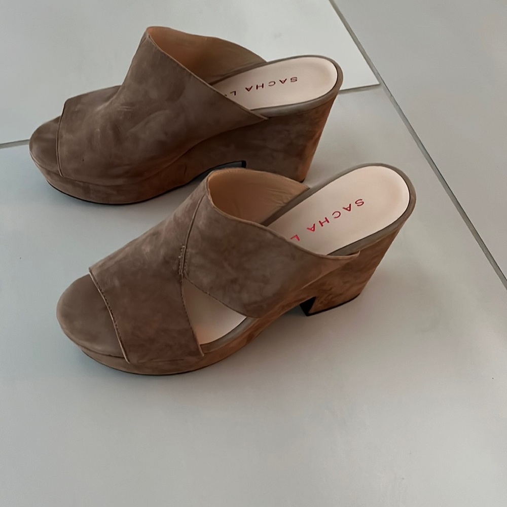 Women’s Sasha London tope suede platform sandals size 9, 9 1/2, 10